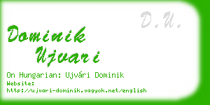 dominik ujvari business card