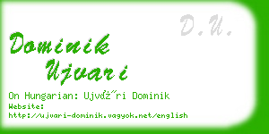dominik ujvari business card